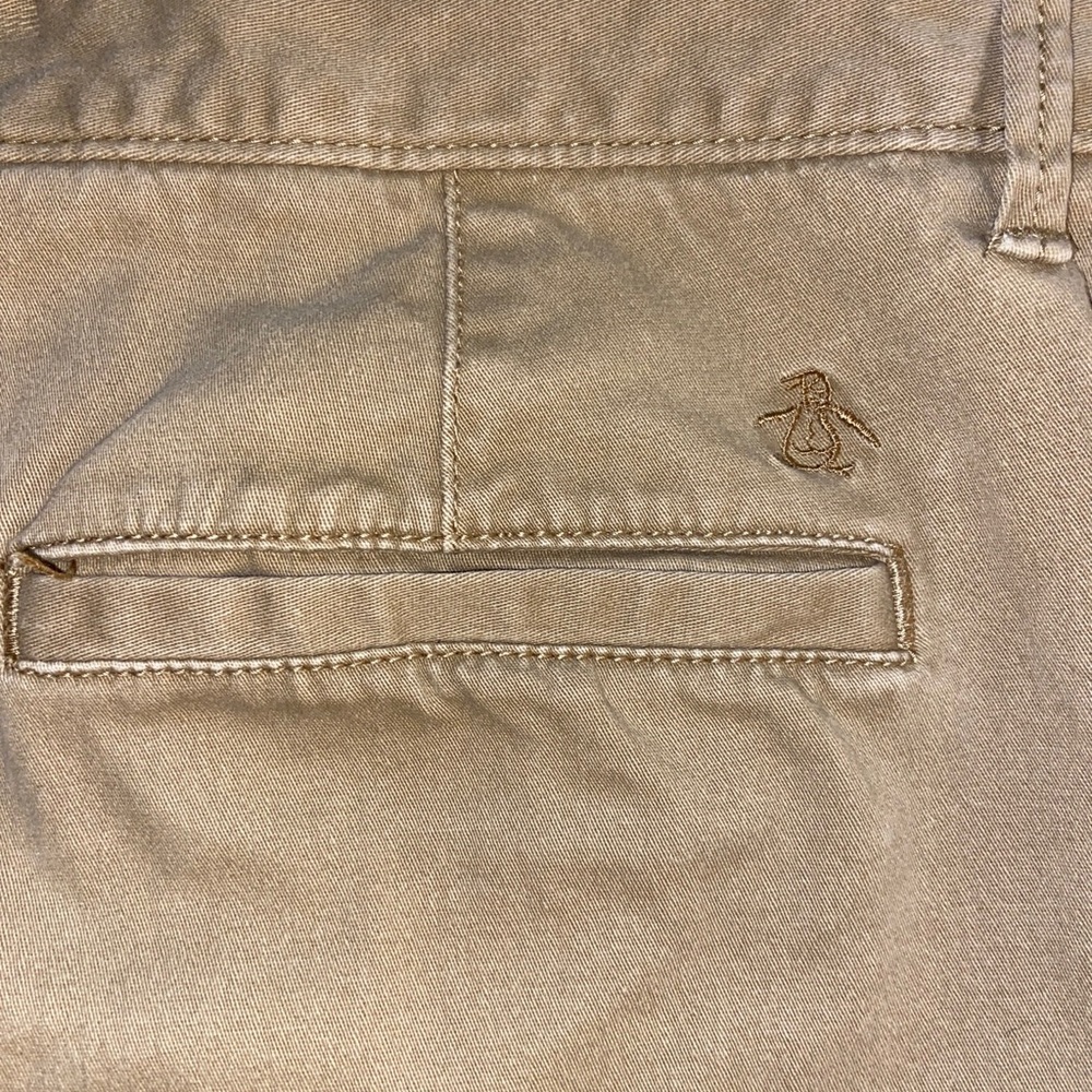 Penguin brand khaki shorts. Flat front. Size 38. Worn once. EUC - Picture 3 of 3